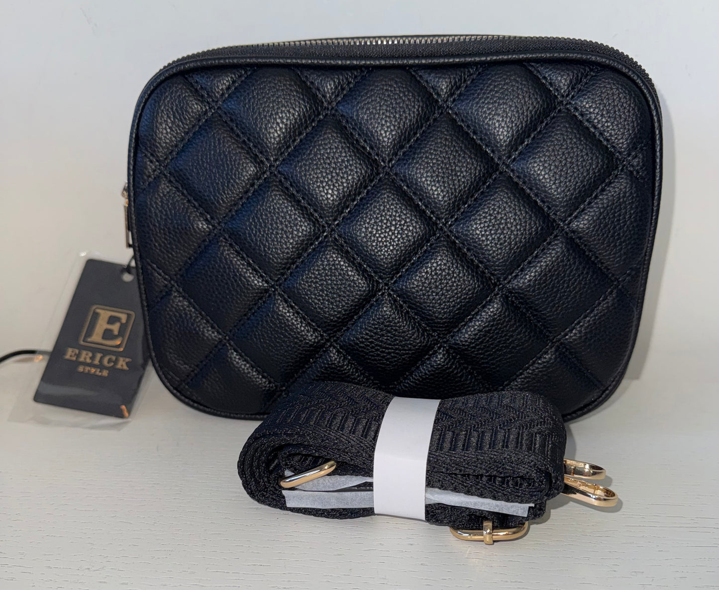 Cross body tasje ruit zwart