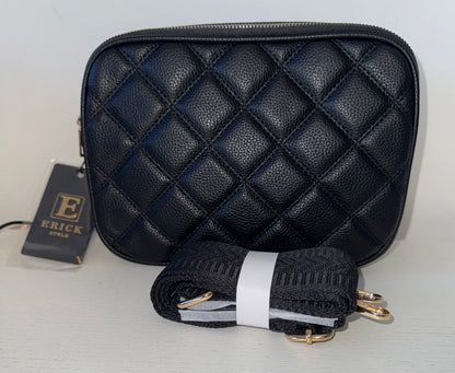 Cross body tasje ruit zwart