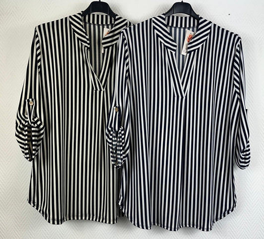 Travelshirt Stripe 40/42/44/46/48/50