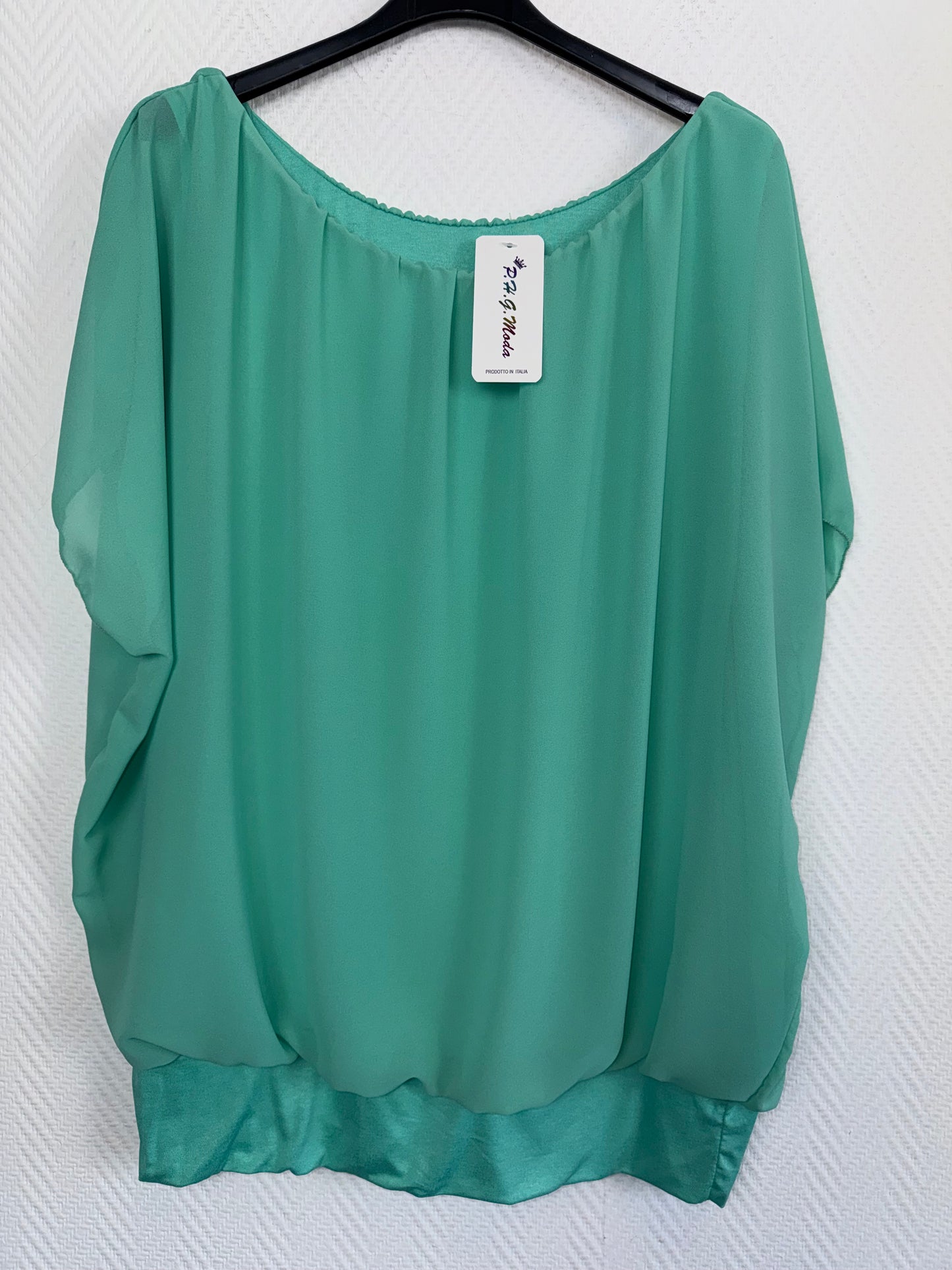 Ballontop met vaste stretch viscose ondertop 40/42/44/46