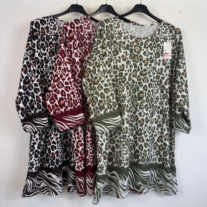 Tijger lang katoenen tuniek/jurkje maat 46/48/50
