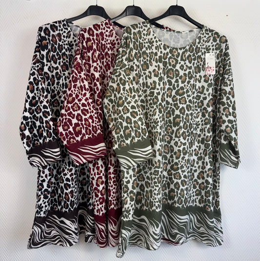 Tijger lang katoenen tuniek/jurkje maat 46/48/50
