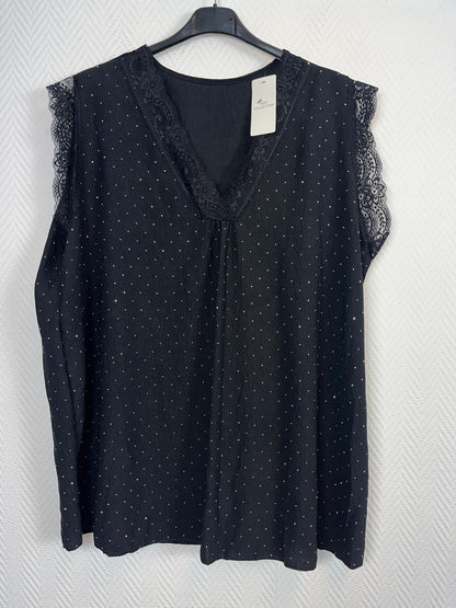 Hemdje Glamour met kapmouwtje 46/48/50