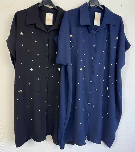 Lange blouse Parel 50/52/54/56