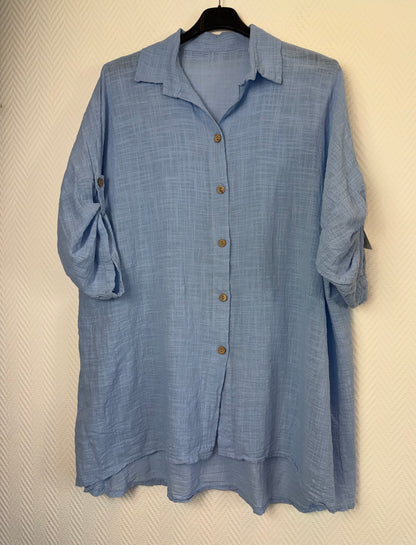 Linnen look blouse 48/50/52