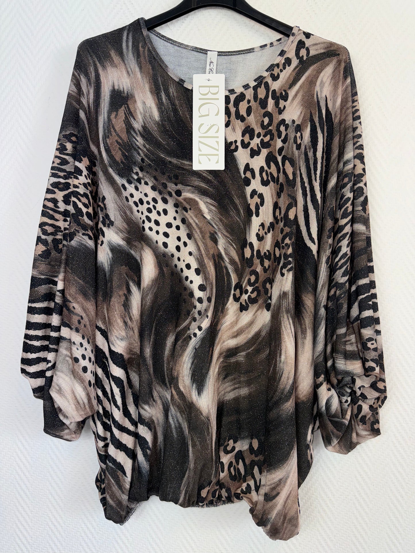 Lurex shirt animal 44/46/48/50/52