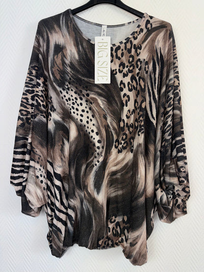 Lurex shirt animal 44/46/48/50/52