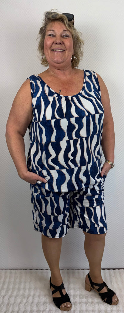 Bermuda & ballon hemdje blauw (2) 42/44/46/48