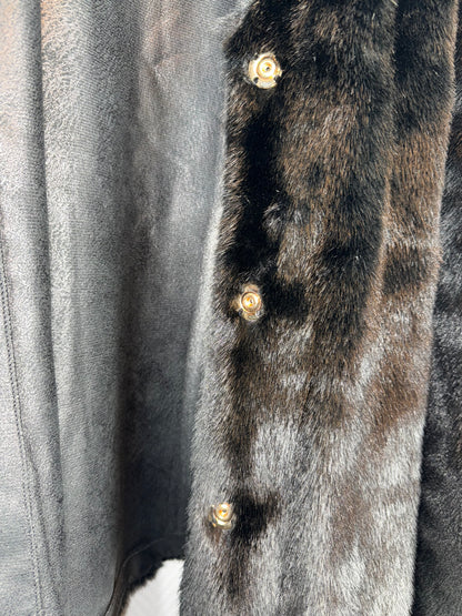 Luxe nep bont poncho 48/50/52/54/56/58