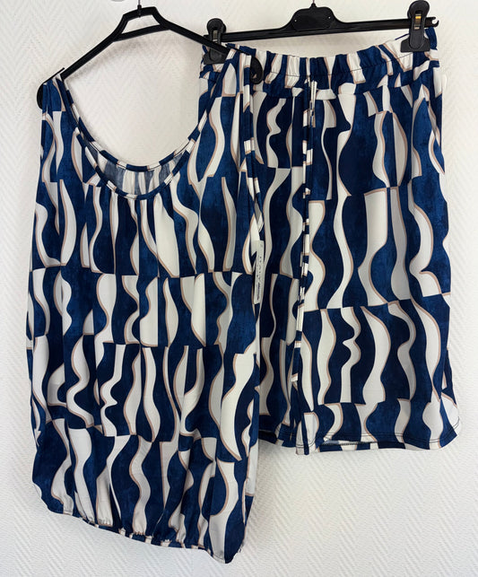 Bermuda & ballon hemdje blauw (2) 42/44/46/48