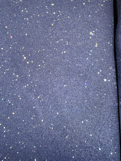 Set glitter donkerblauw 46/48/50