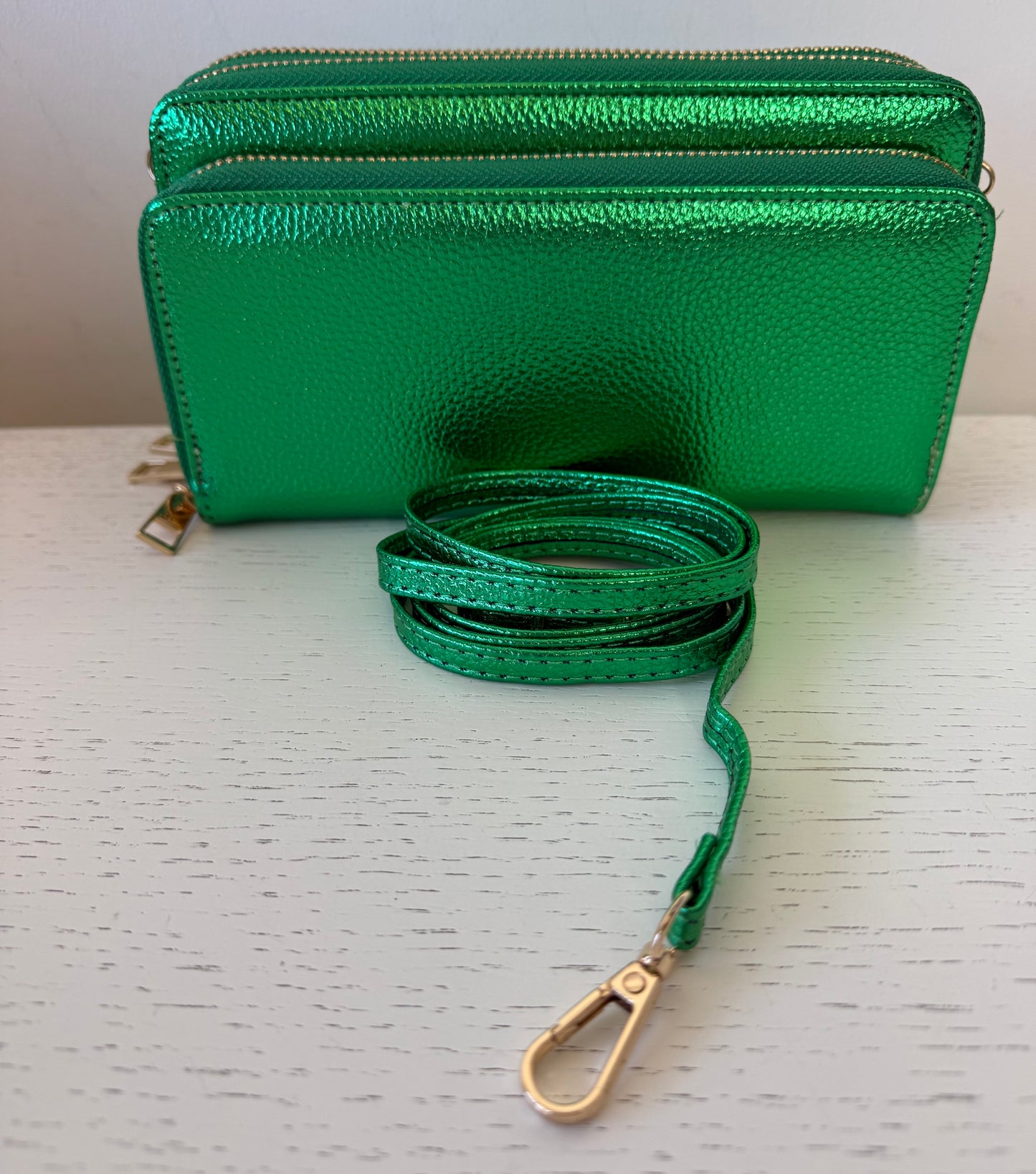 Portemonnee/mobiel/ tasjes metallic