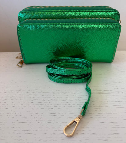 Portemonnee/mobiel/ tasjes metallic