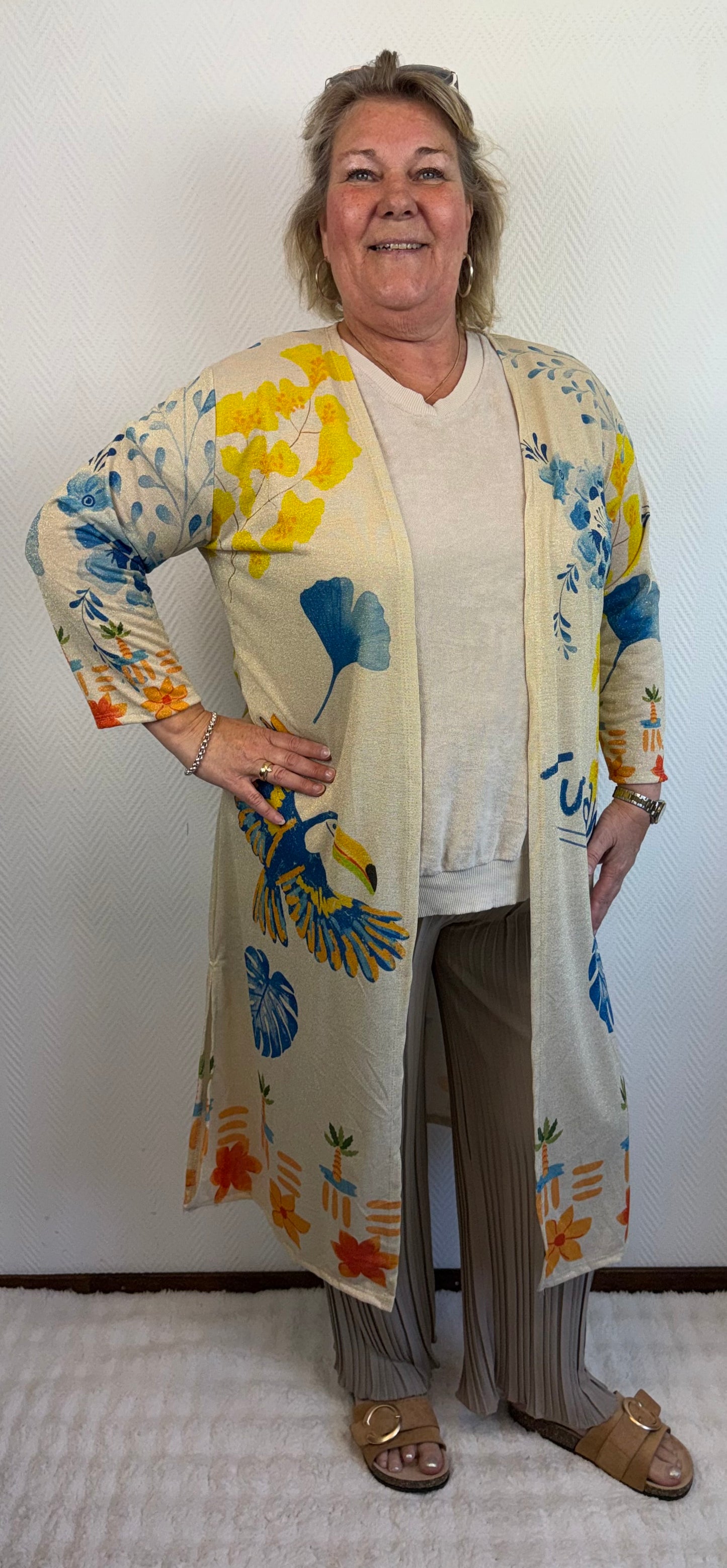 Lurex vesten print 40/42/46/48/50