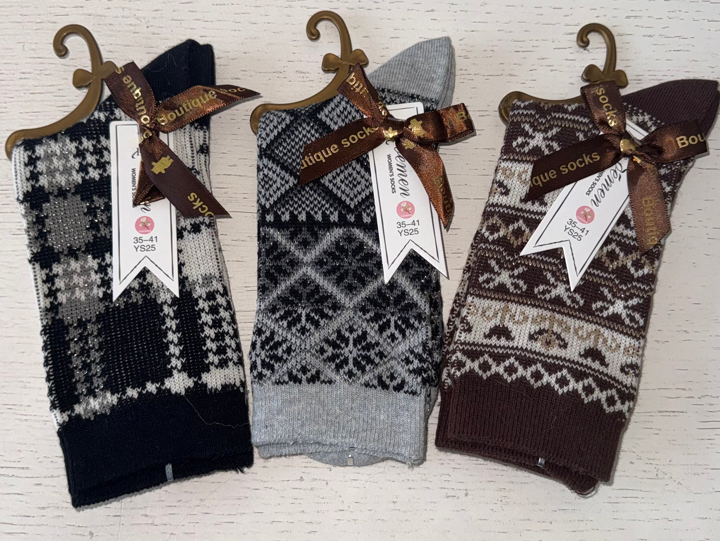 Luxe sokken grijs bruin of zwart 36/36/37/38/39/40/41