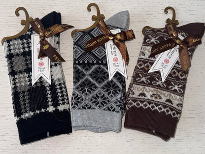 Luxe sokken grijs bruin of zwart 36/36/37/38/39/40/41