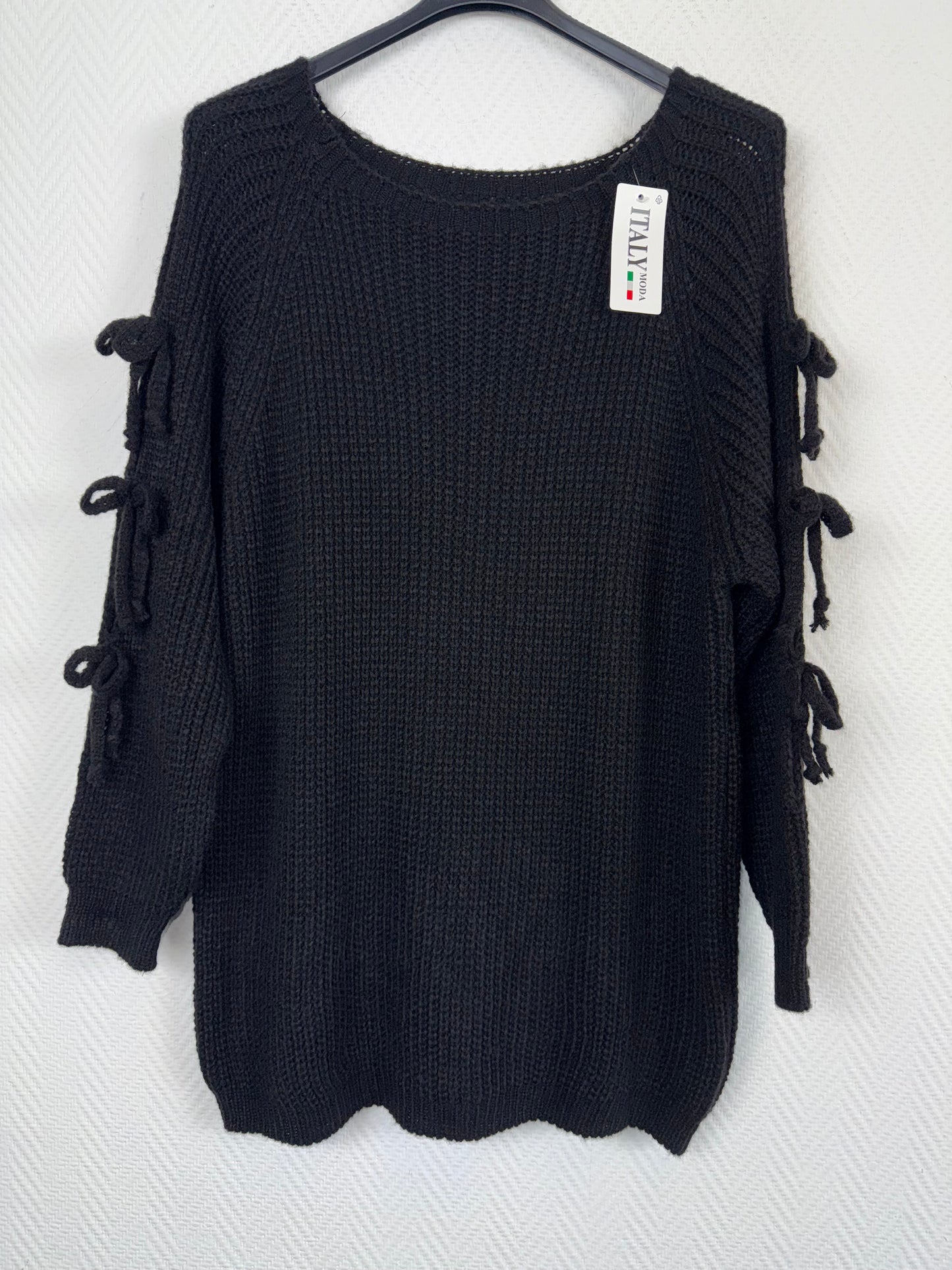 Gebreide trui met strikjes 44/46/48/50