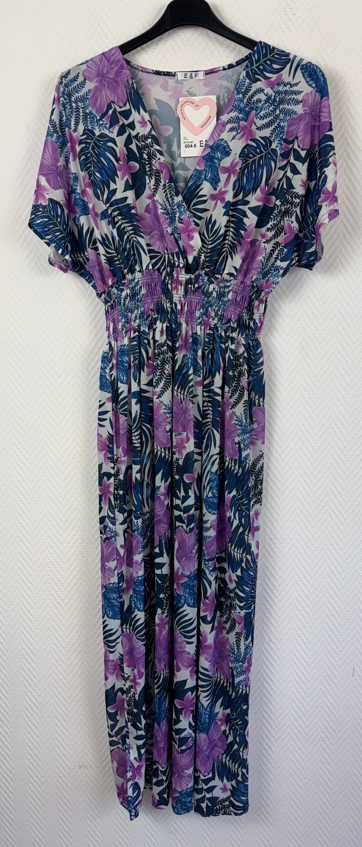 Lange jurk bladeren print 40/42/44/46/48/50