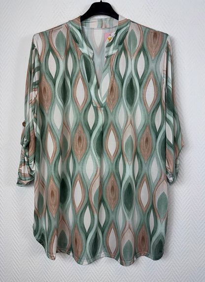 Travelshirt print (1) 48/50/52