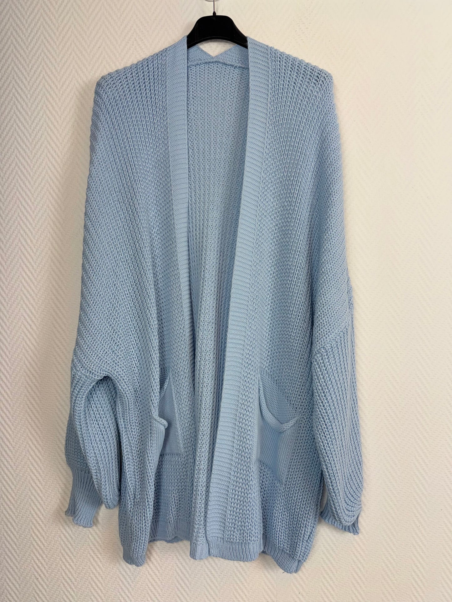 Kort gebreid vest met zakken 44/46/48/50/52/54