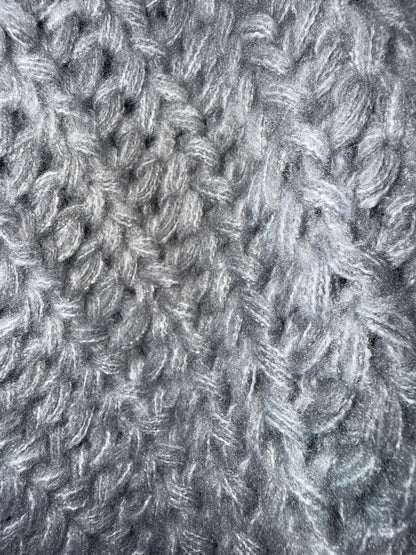 Grof gebreide korte poncho one size fits all