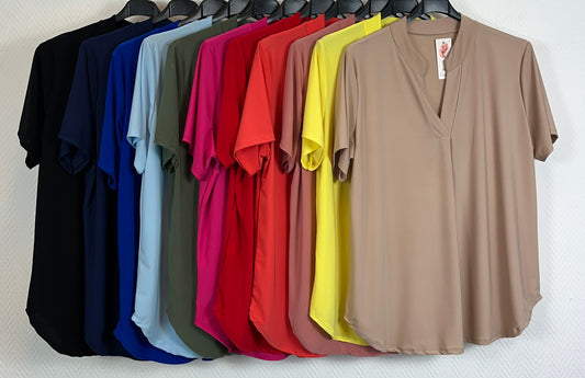 Basis travelshirt korte mouw 42/44/46/48 kleine 50