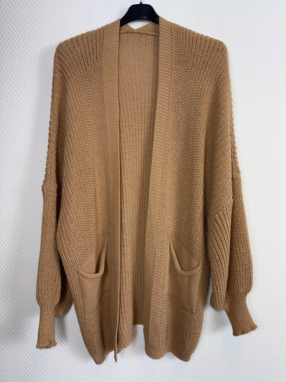 Kort gebreid vest met zakken 44/46/48/50/52/54