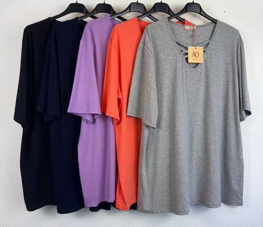 Shirt met kruisbandjes voorop 46/48/50