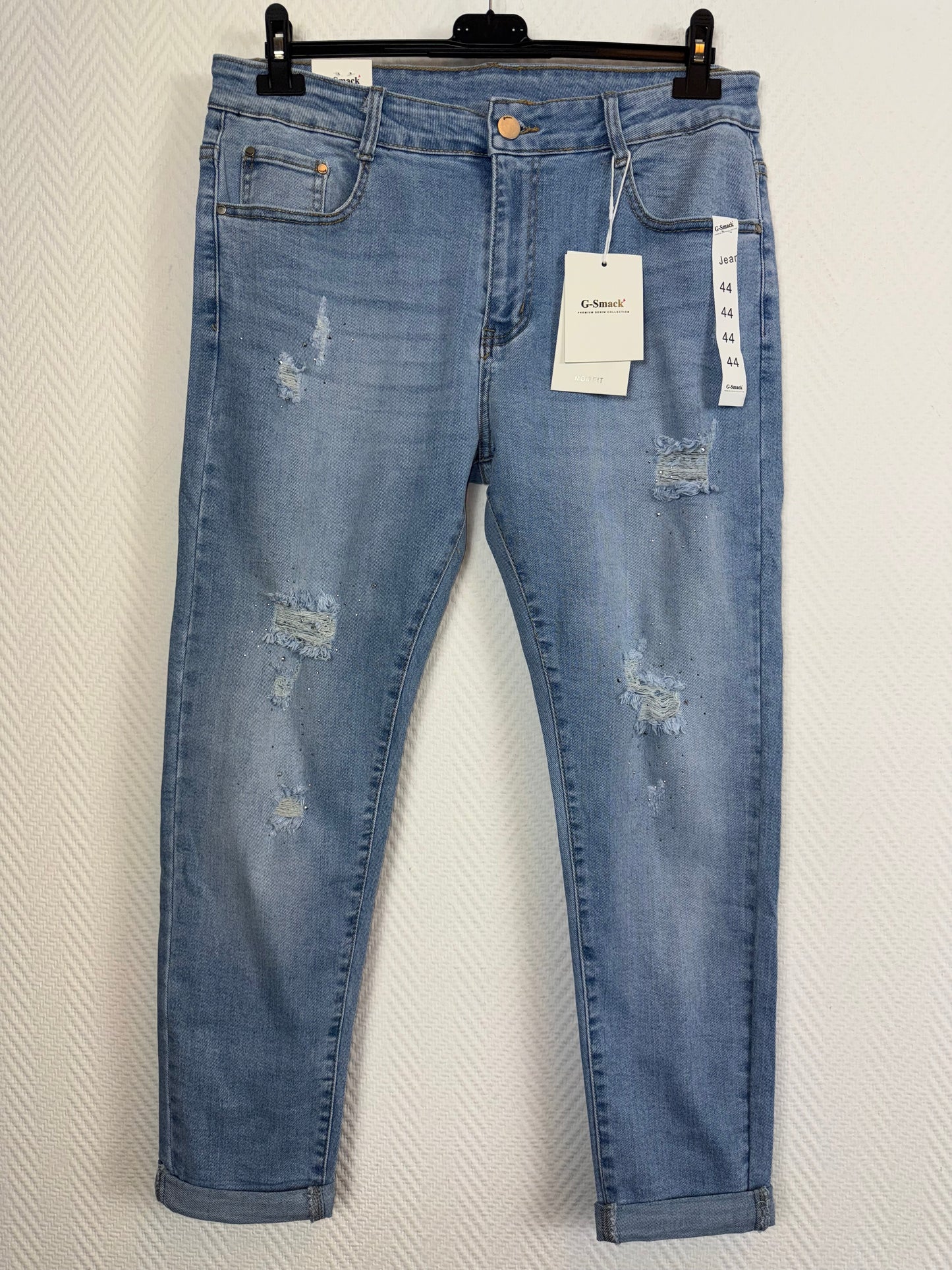 G Smack scheuren/strass/glitter 44/46-46/48-48/50-50/52-52/54-54/56