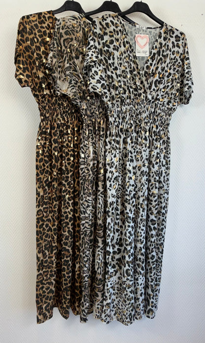 Lange jurk animal print 40/42/44/46/48/50