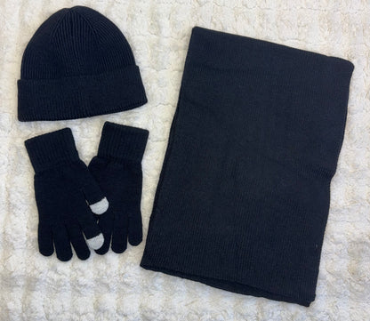 3 Delige set met sjaal/muts/handschoenen