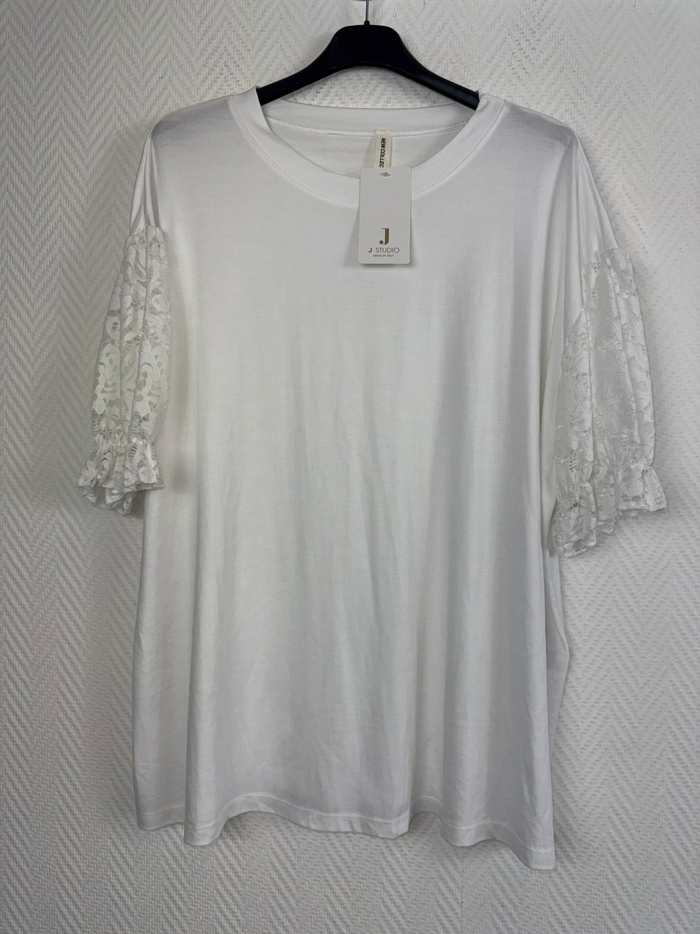 T-Shirt met kanten mouwen 46/48/50