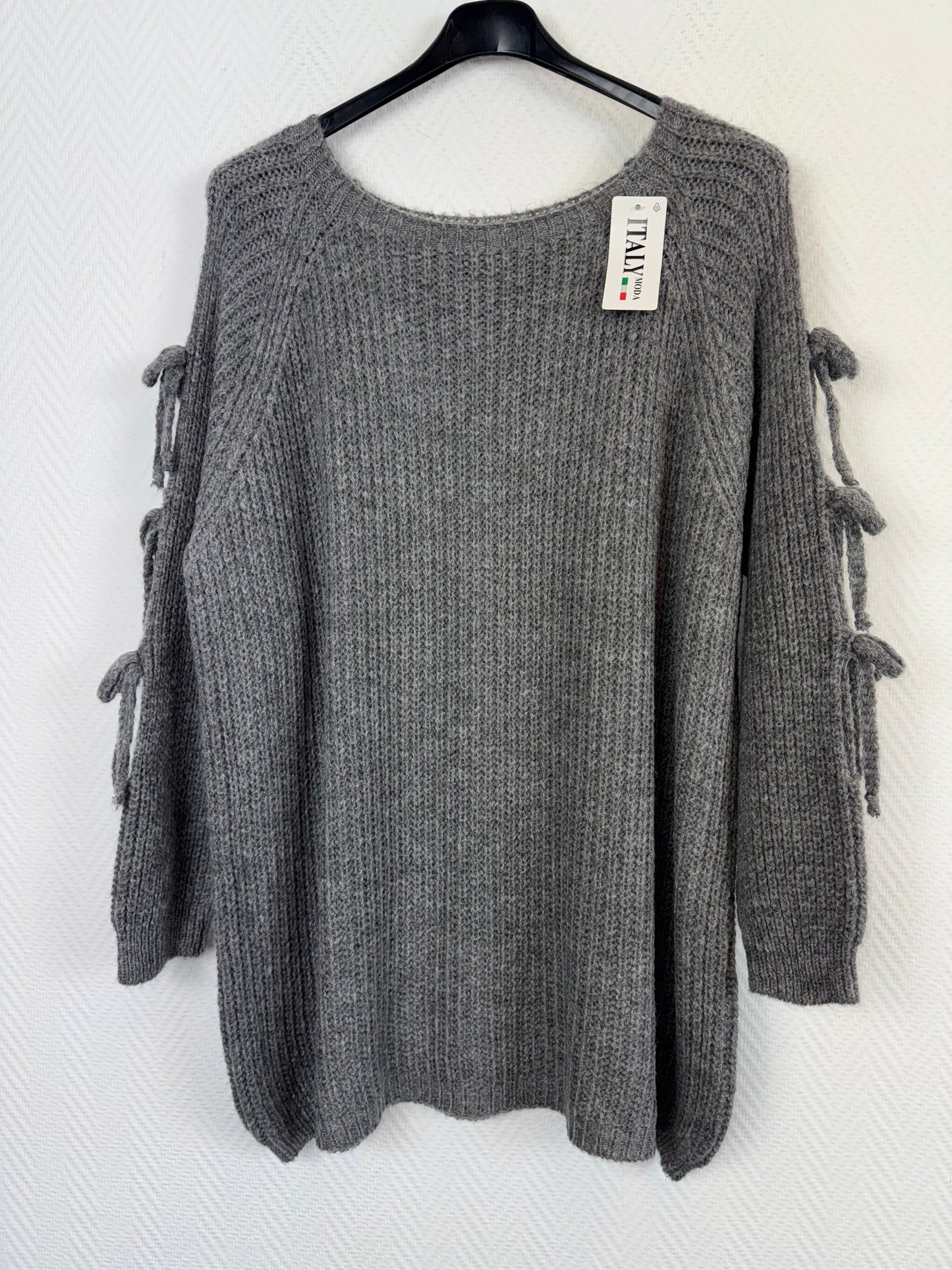 Gebreide trui met strikjes 44/46/48/50