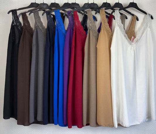 Hemdje met kant 50/52/54 najaar/winterkleuren