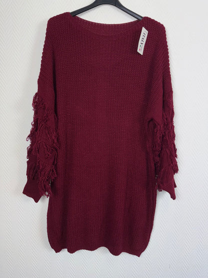 Lang gebreide trui/jurk Gerda 44/46/48/50/52