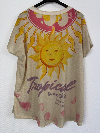 Lurex shirt Tropical 44/46/48