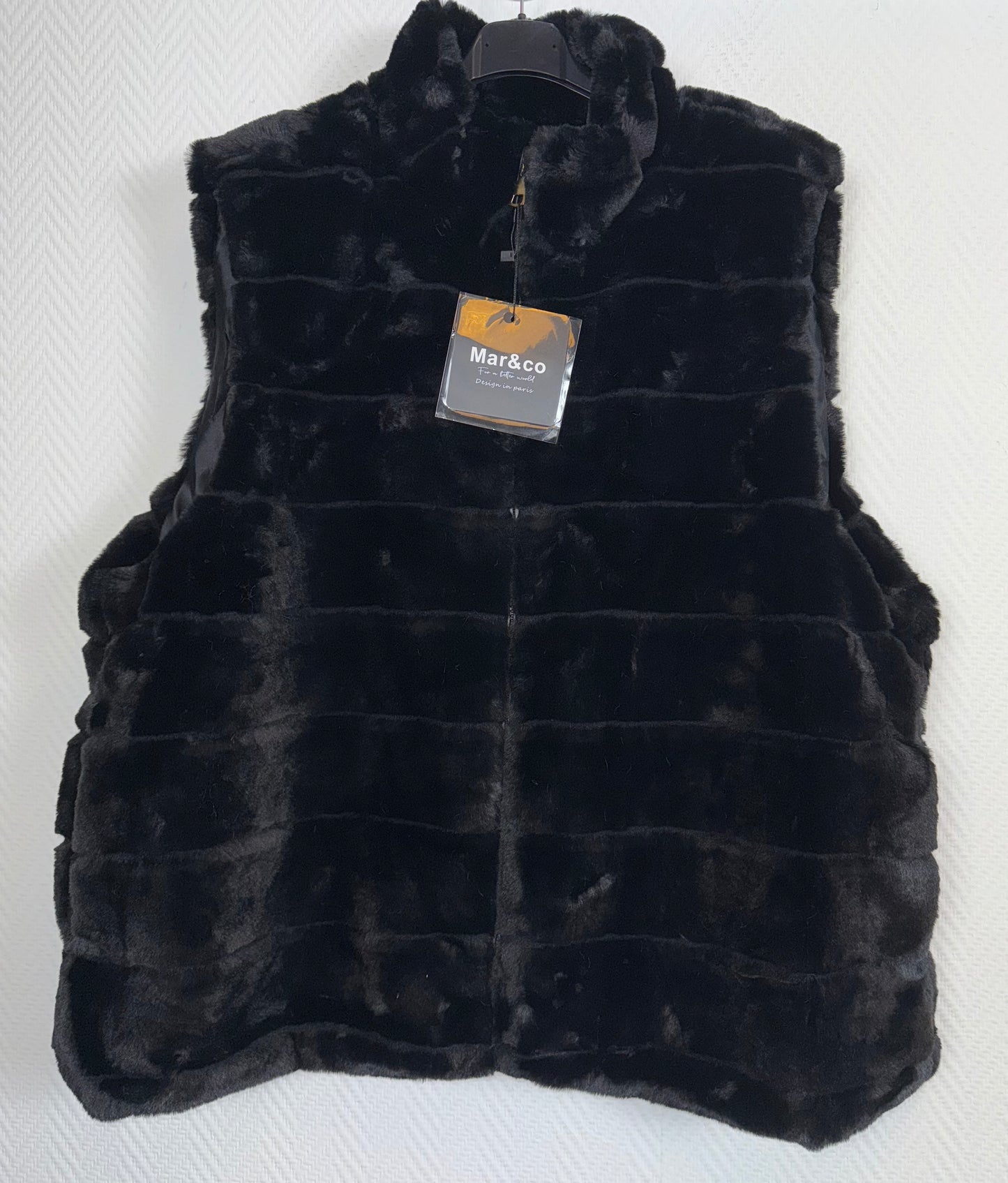 Bodywarmer van nep bont 48/50/52/54