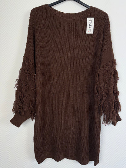 Lang gebreide trui/jurk Gerda 44/46/48/50/52