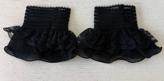 Mouw verlenger zwart plissé