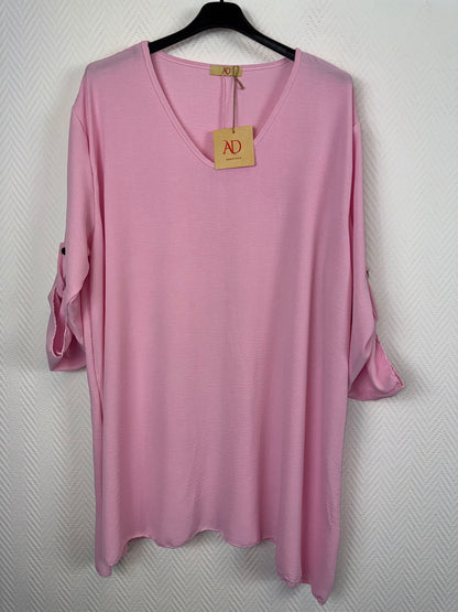 Basis A lijn tuniek met ophaalmouwen