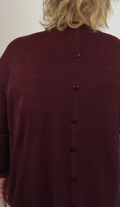 Glitter trui met knoopjes op de rug 46/48/50