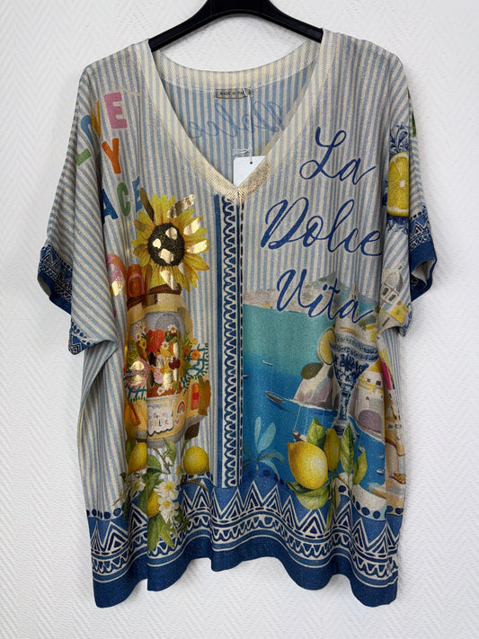 Lurex shirt La Dolce Vita 50/52/54