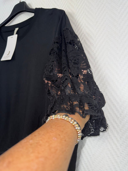 T-Shirt met kanten mouwen 46/48/50