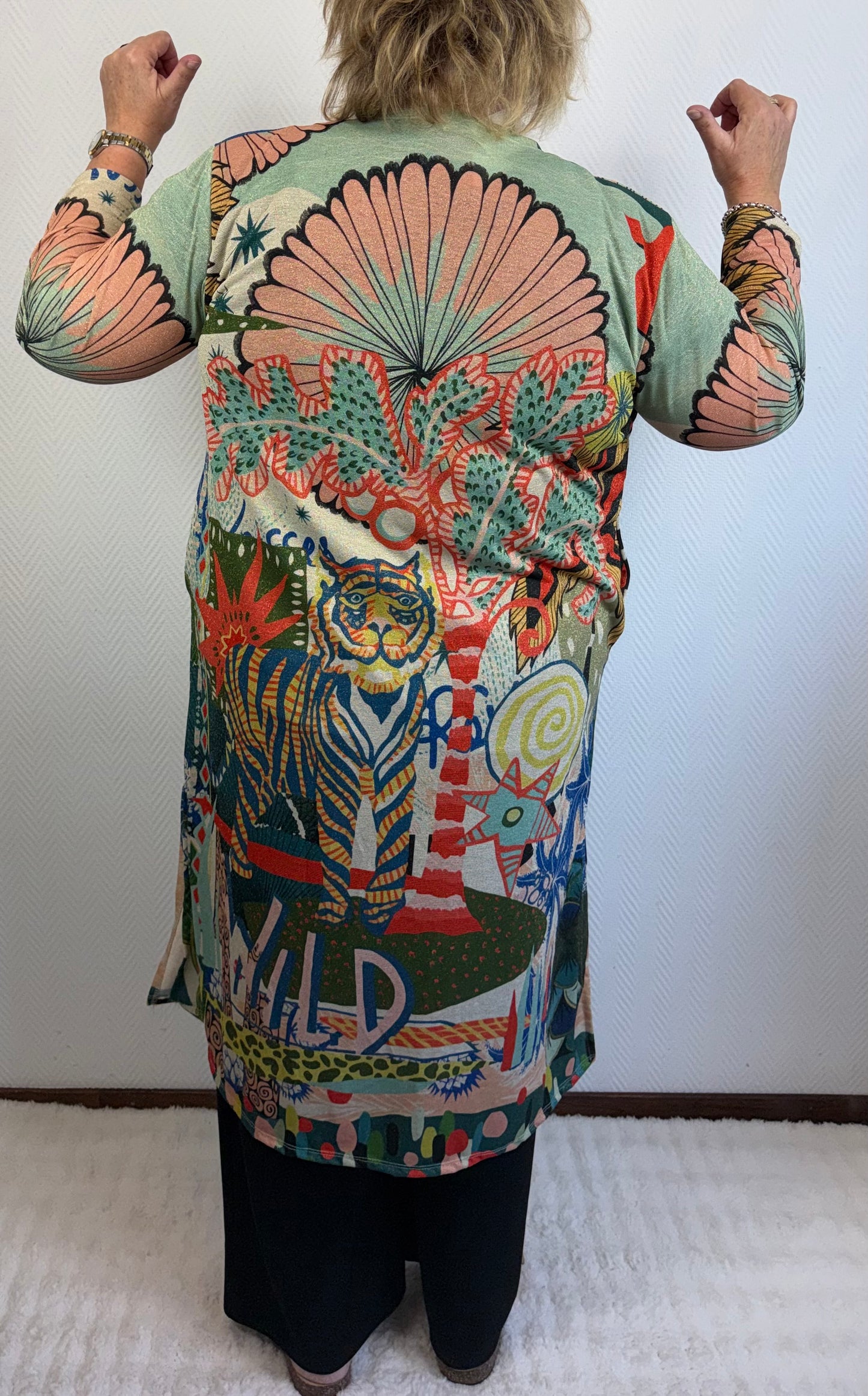 Lurex vesten print 40/42/46/48/50
