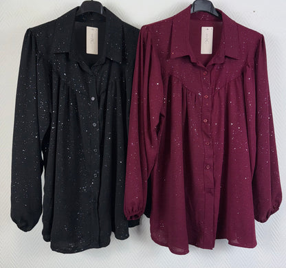 A lijn blouse glitter 48/50/52