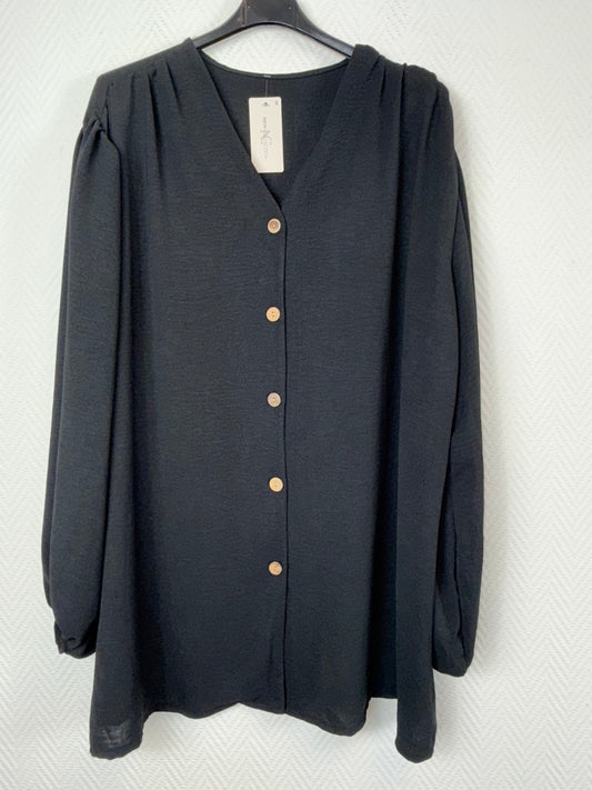 Zwart bloesje 48/50/52