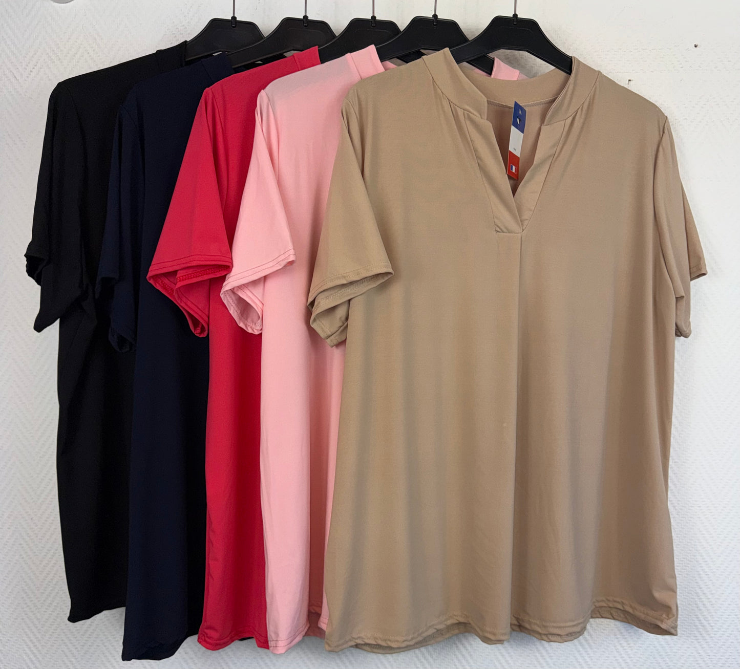Travelshirt V hals 44/46/48/50