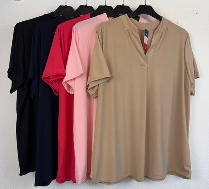 Travelshirt V hals 44/46/48/50