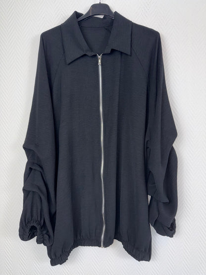Bomber jasje met gesmokte mouwen 48/50/52