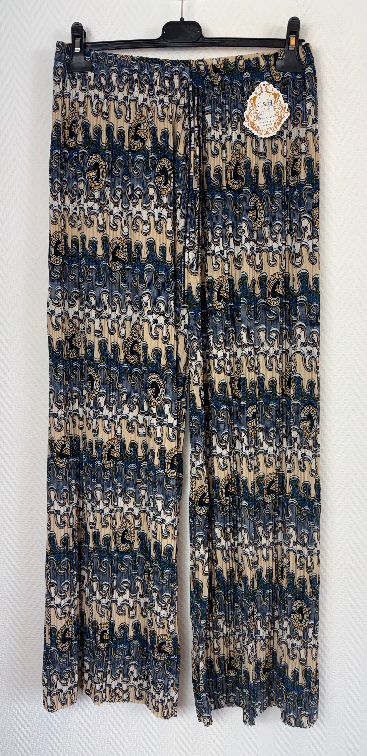 Plissé broeken print 44/46/48-48/50/52